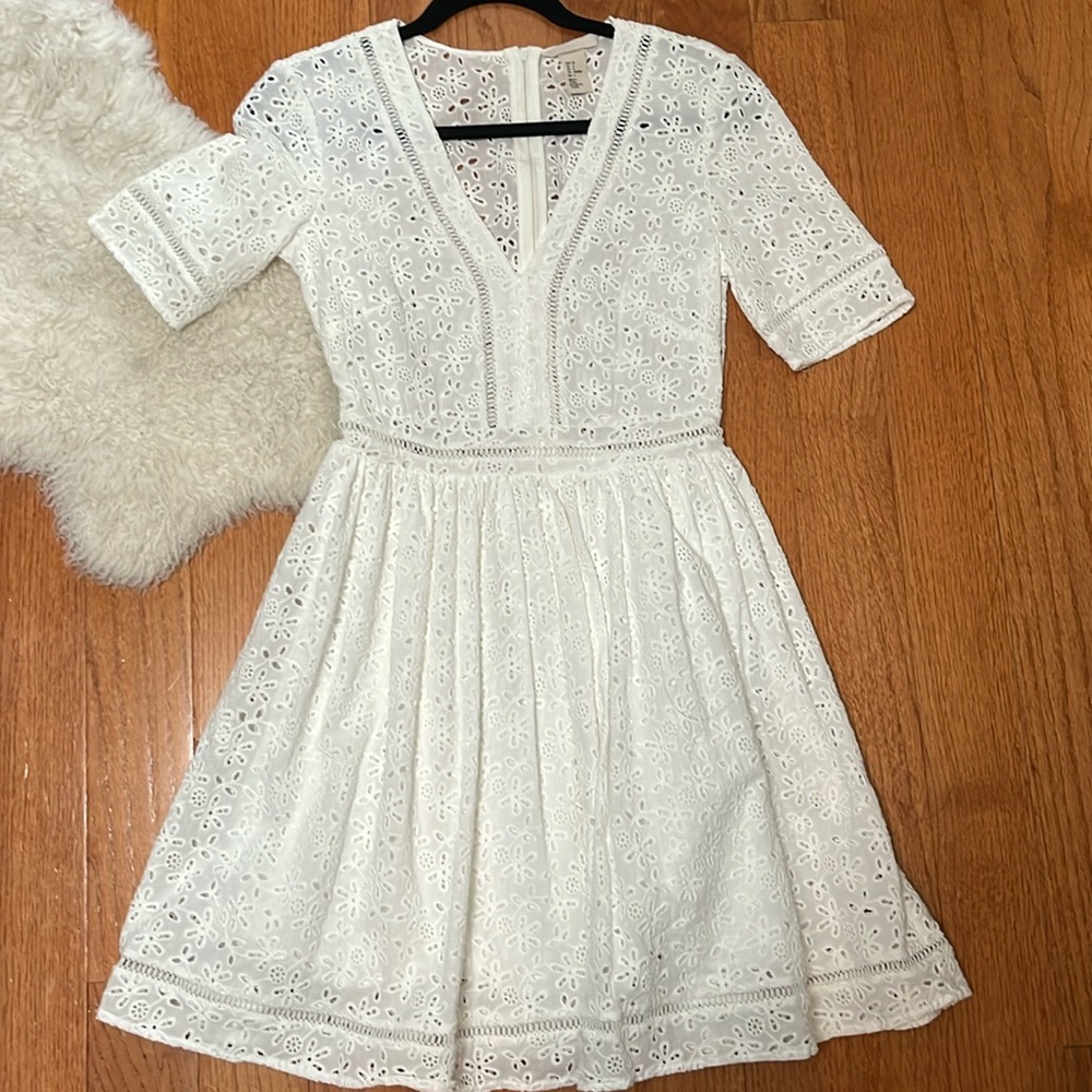 H&M white eyelet dress